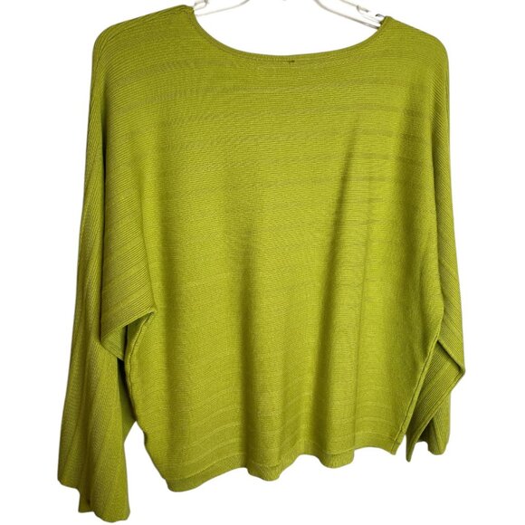 Belldini Moss Green Ribbed Sweater with Flare Sleeves Size XL Romantic Boho Y2K - Picture 2 of 11